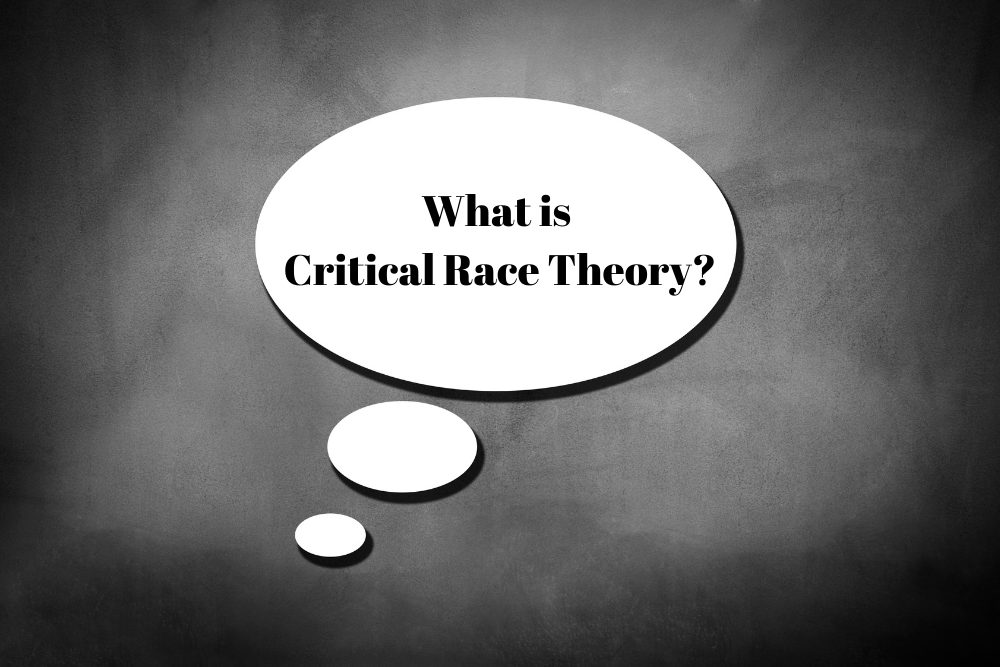 Conversation bubble containing "What is critical race theory?"